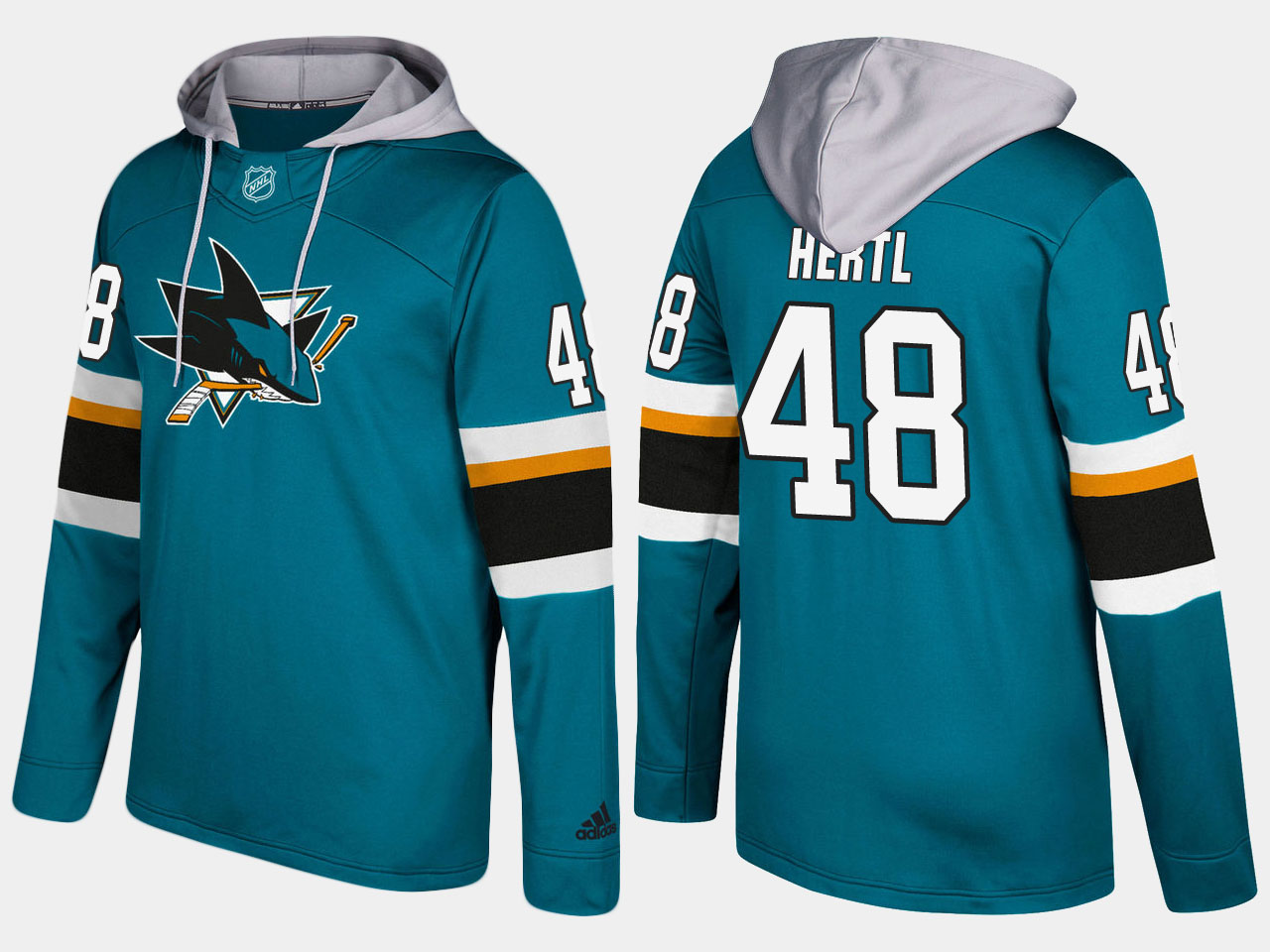 NHL Men San Jose sharks #48 tomas hertl blue hoodie